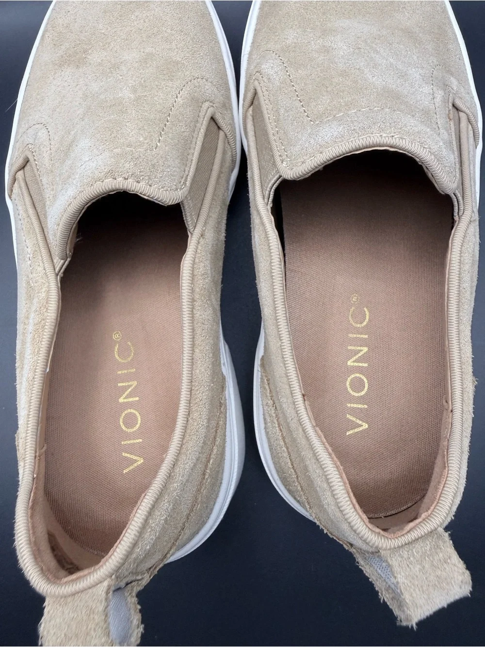 Vionic - Tan Suede Slip-On Kimmie Loafers NWOT